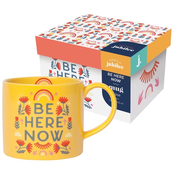 Be Here Now Mug In A Box Danica Jubilee 14oz Gift Ready - Picture 1 of 5